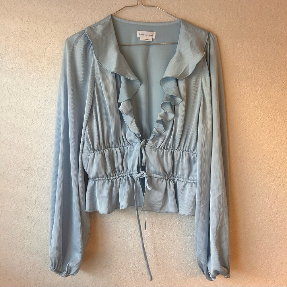 Lovers and friends deep v tight front shirt